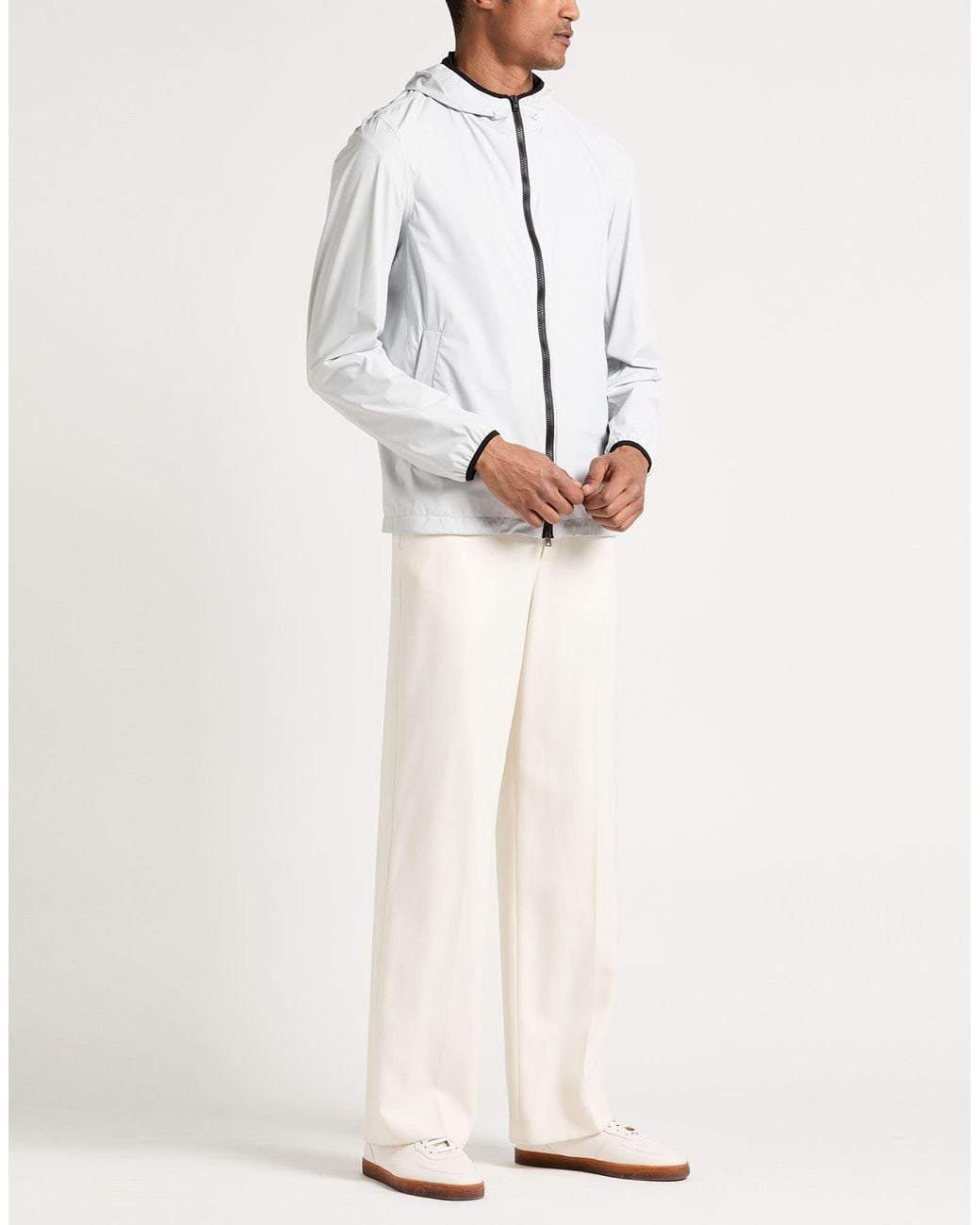Herno White Jacket Polyurethane, Polyamide, Elastane for men