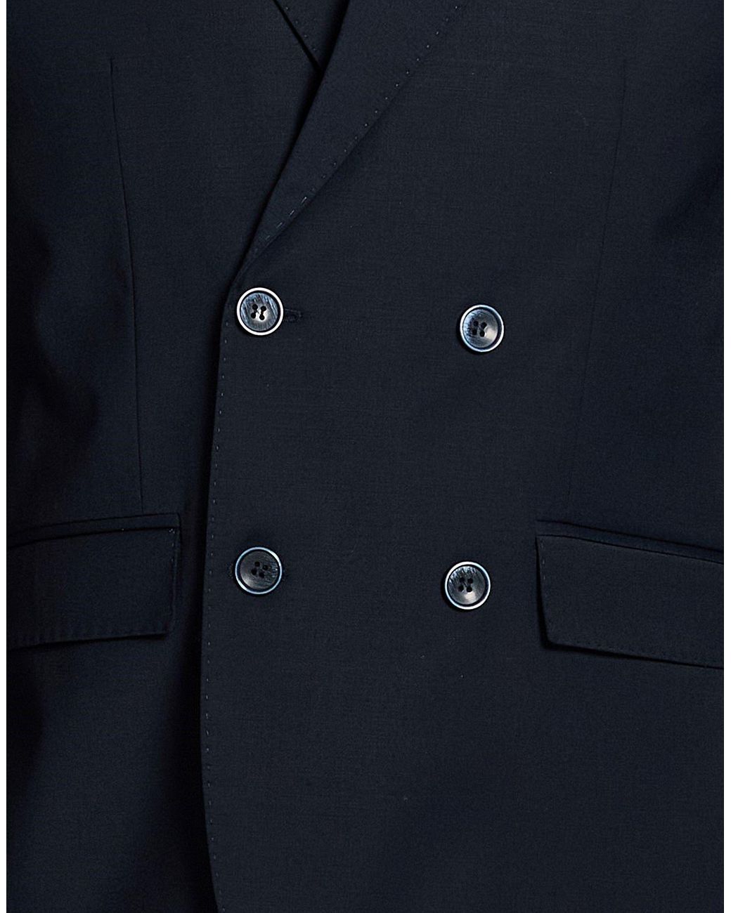 Exte Blue Blazer Polyester, Wool, Elastane for men