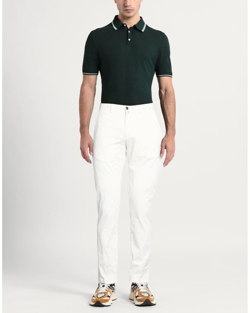 Briglia 1949 White Pants Cotton, Elastane for men