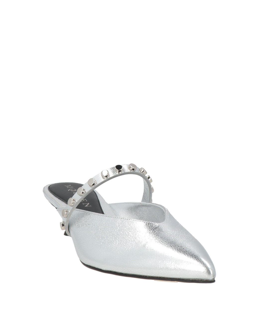 McQueen White Mules & Clogs
