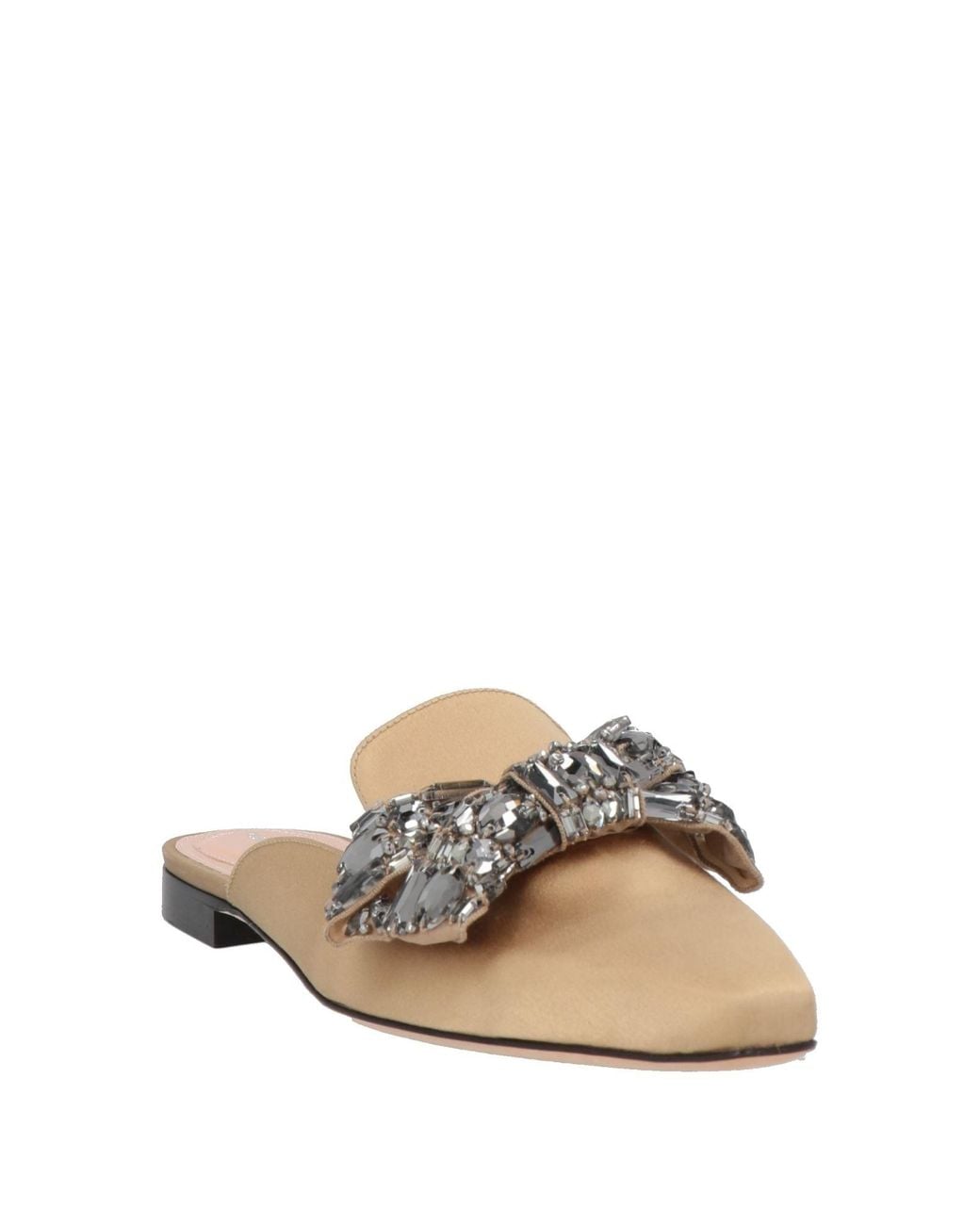 Alberta Ferretti White Sand Mules & Clogs Textile Fibers