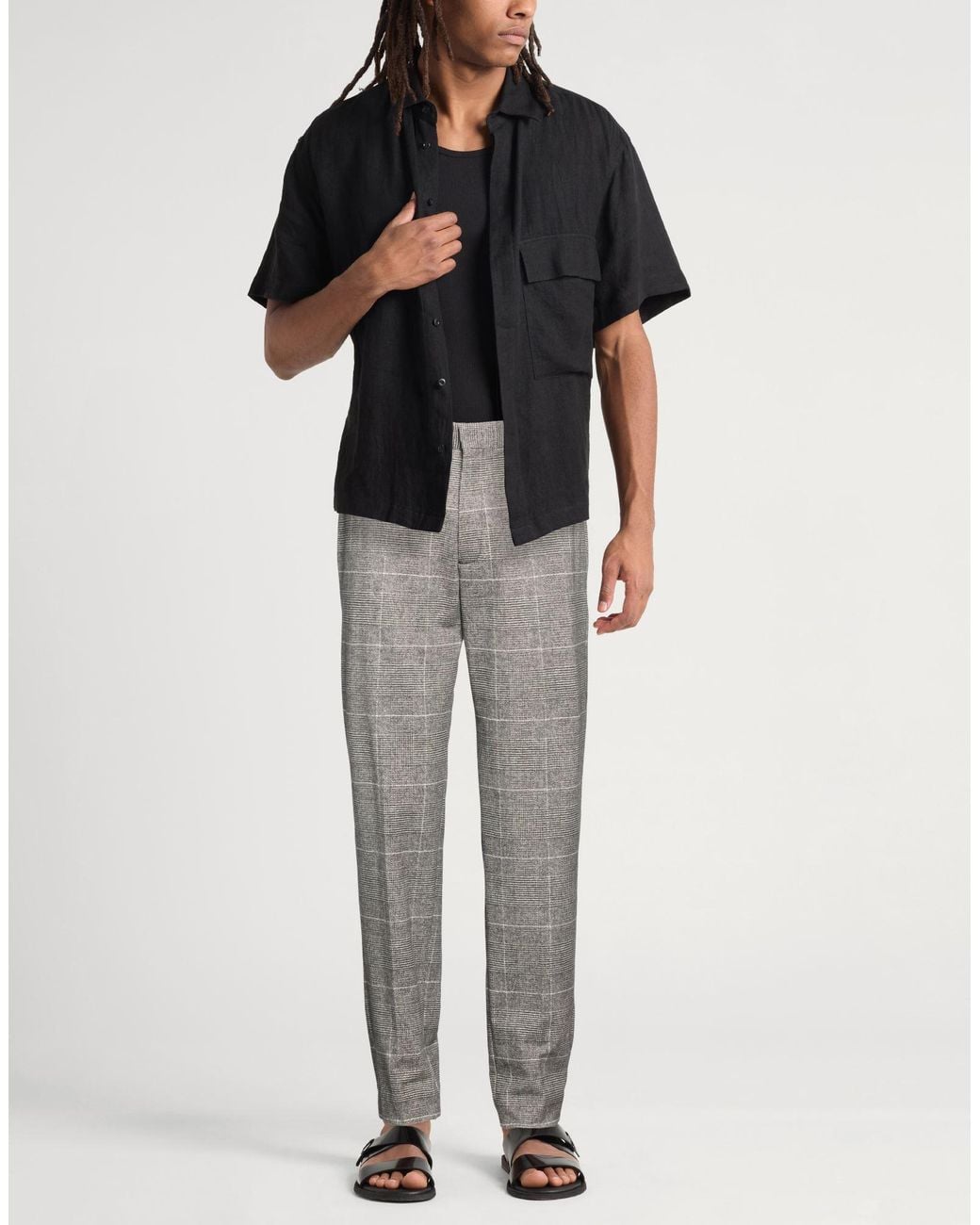 Circolo 1901 Gray Pants Cotton, Elastane for men