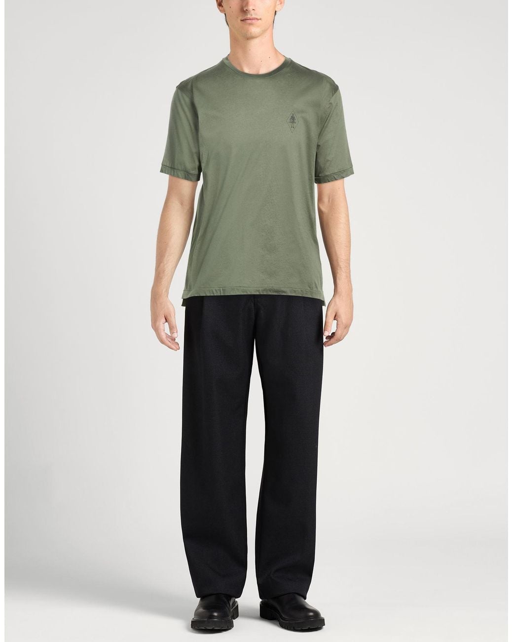 C P Company Green Military T-Shirt Cotton for men