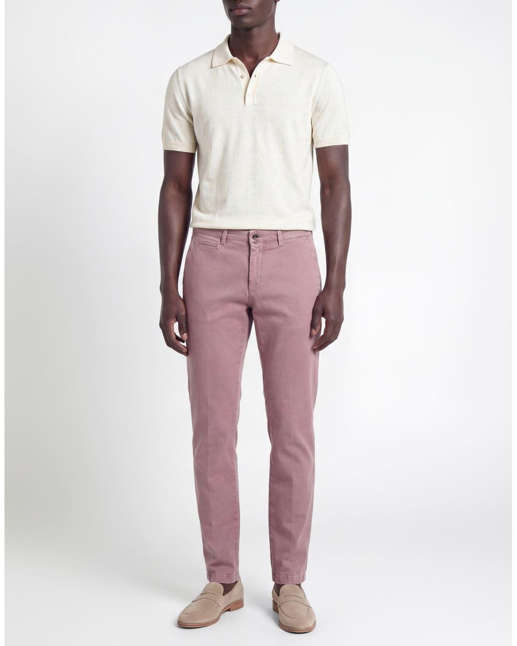 Briglia 1949 Purple Antique Rose Pants Cotton, Elastane for men