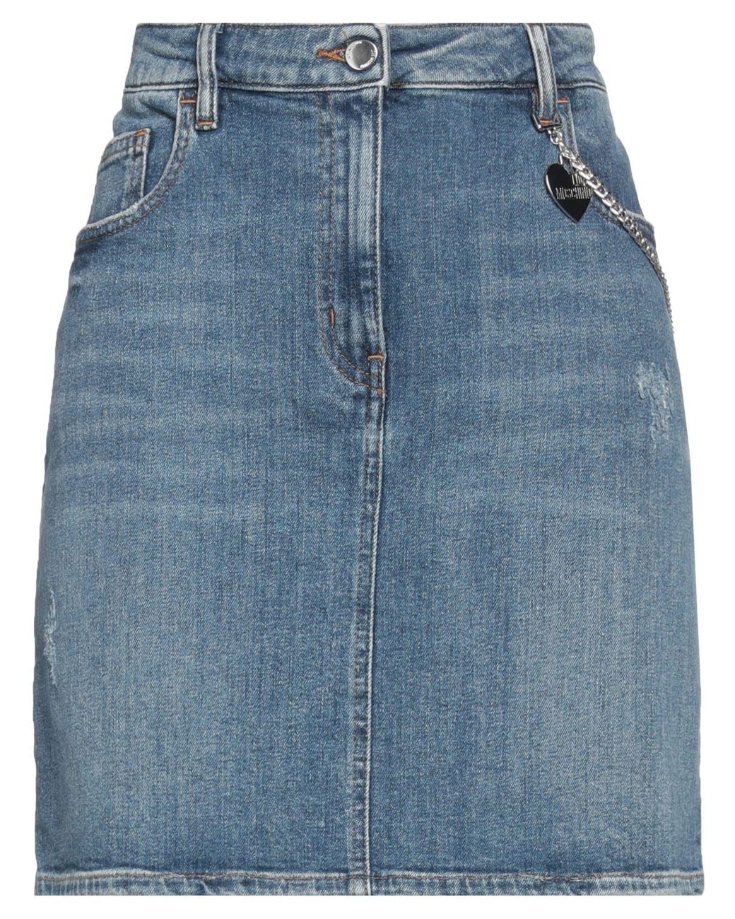 Love Moschino Blue Denim Skirt