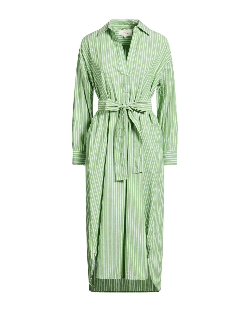 Xirena Green Light Midi Dress Cotton