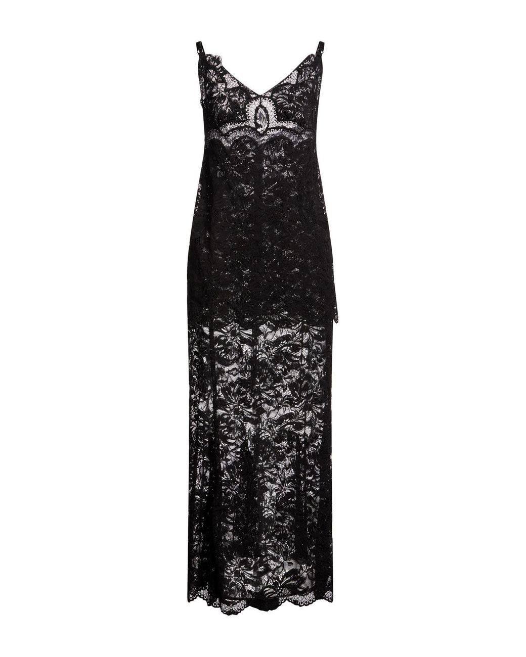 Rabanne Black Maxi Dress Polyamide, Elastane