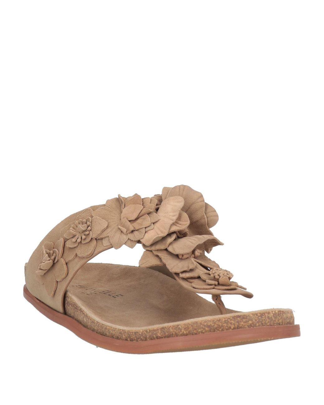 Emanuélle Vee Brown Thong Sandals
