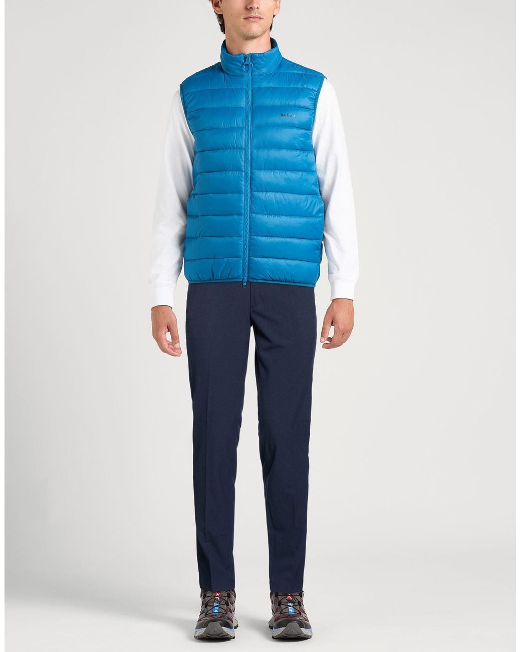 Boss Blue Pants Polyester, Viscose, Elastane for men