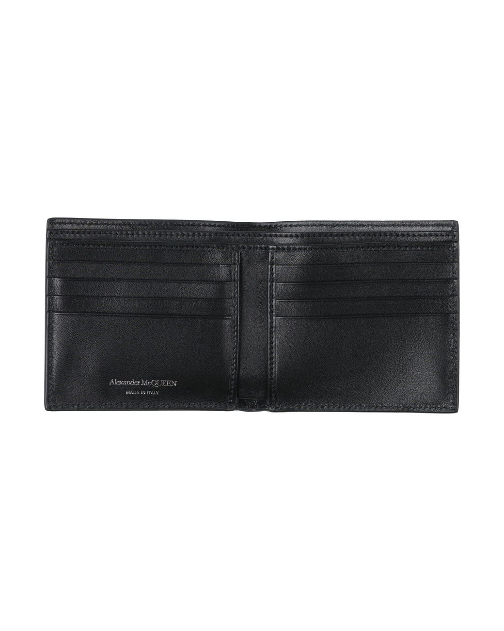 McQueen Black Wallet Leather for men