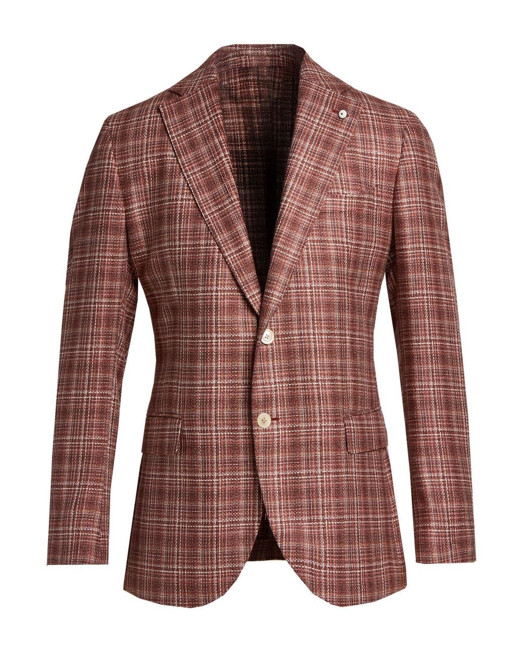 L.b.m. 1911 Brown Blazer Silk, Wool for men