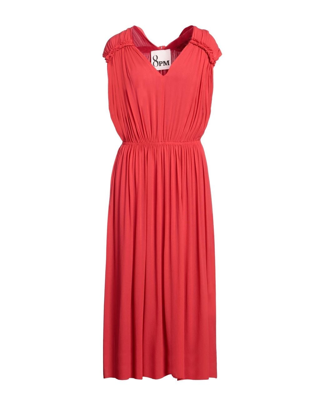 8pm Red Midi Dress
