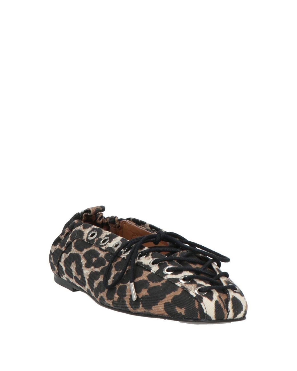 Ganni Black Ballet Flats Textile Fibers
