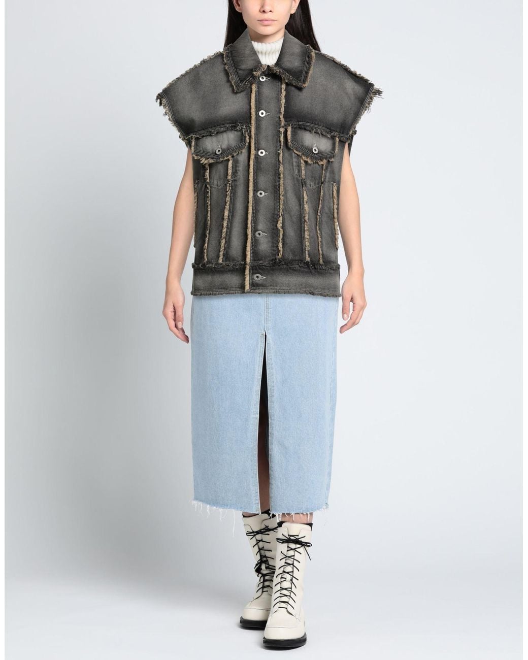 FEDERICO CINA Black Denim Outerwear Cotton