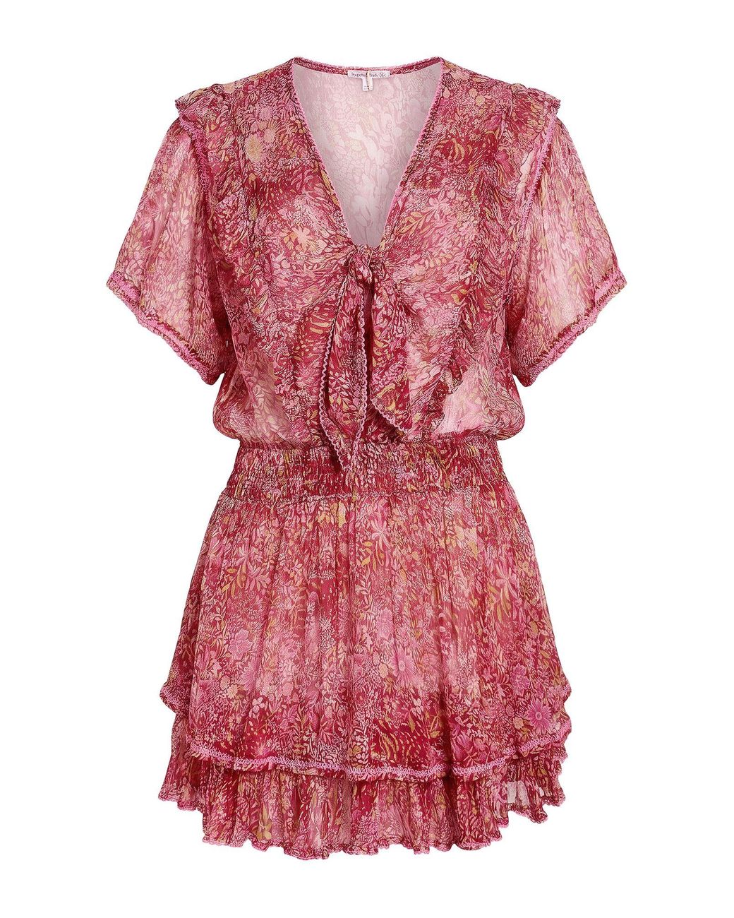 Poupette Red Mini Dress Silk