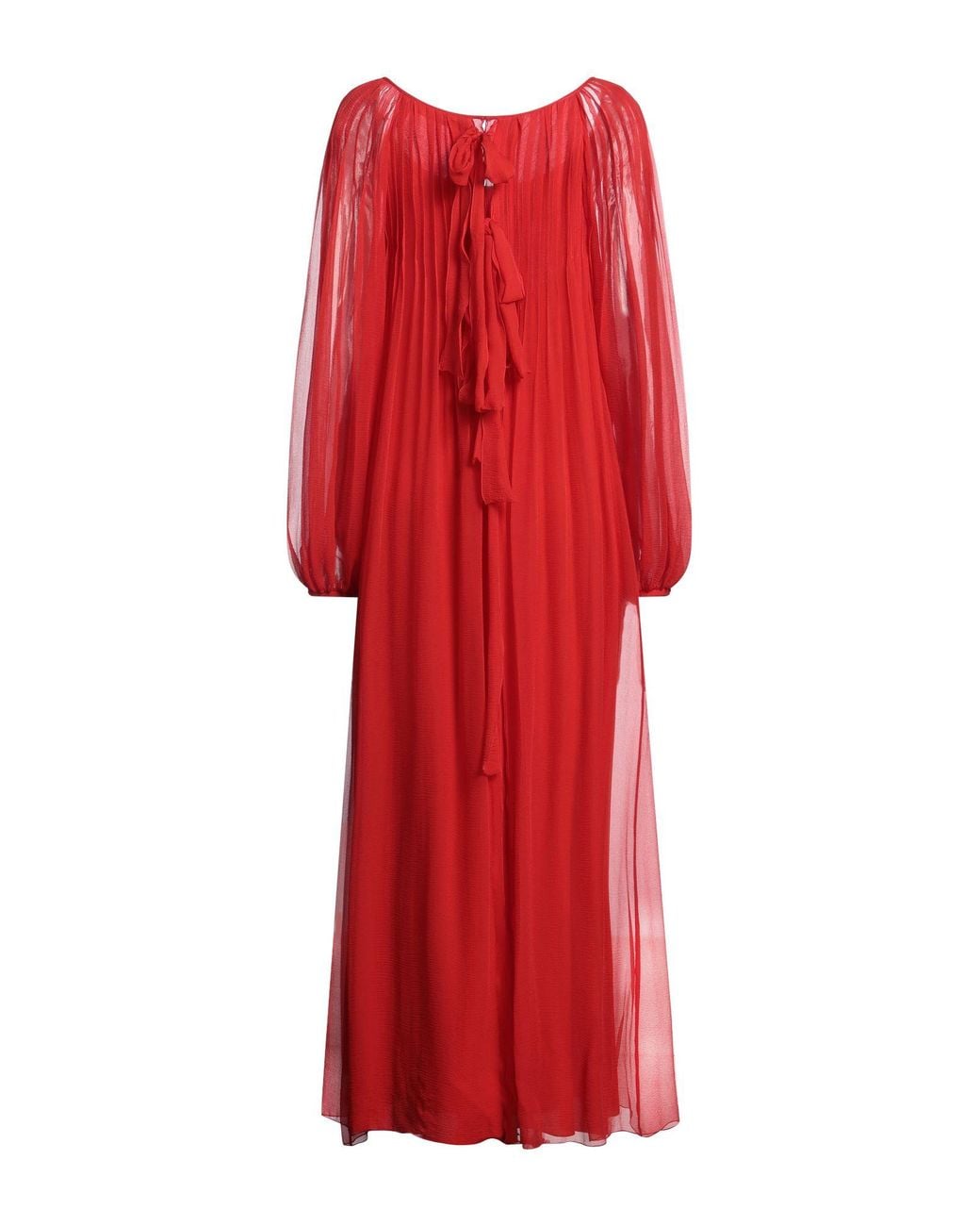 Chloé Red Maxi Dress Silk