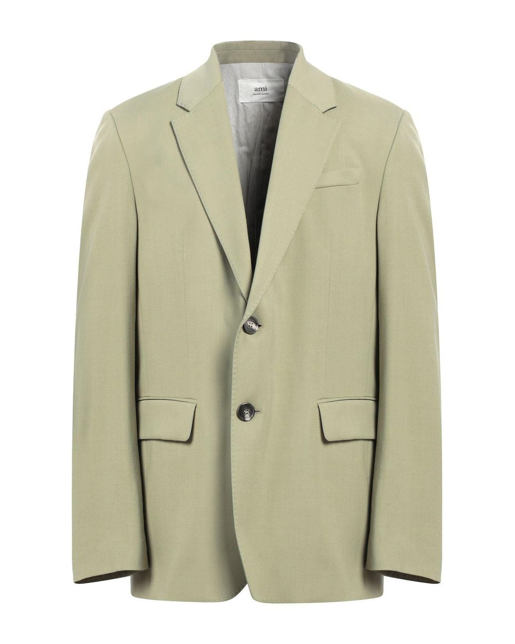 AMI Green Blazer Viscose, Wool for men