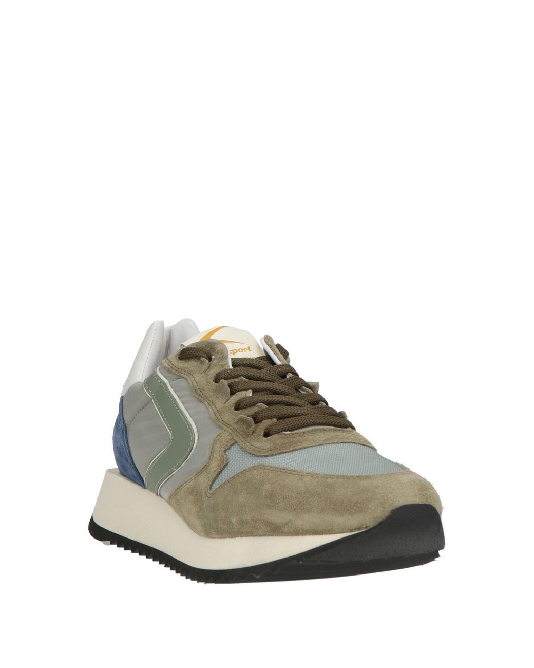 Valsport Green Military Sneakers Leather, Technical Fibers for men