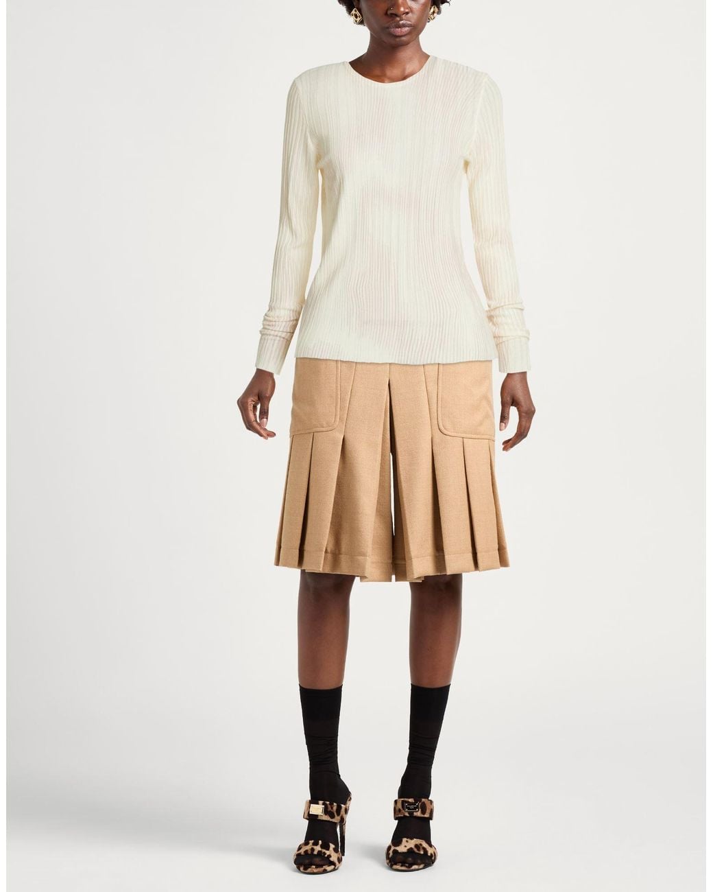 Lamberto Losani White Ivory Sweater Cashmere, Silk