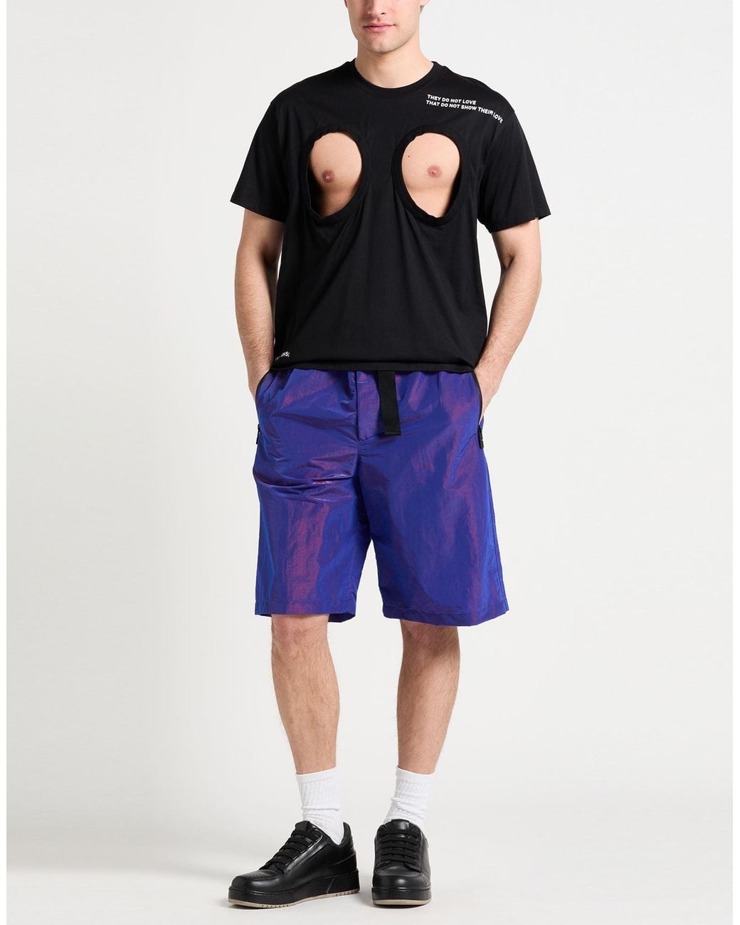 Burberry Blue Shorts & Bermuda Shorts Polyamide, Polyester for men