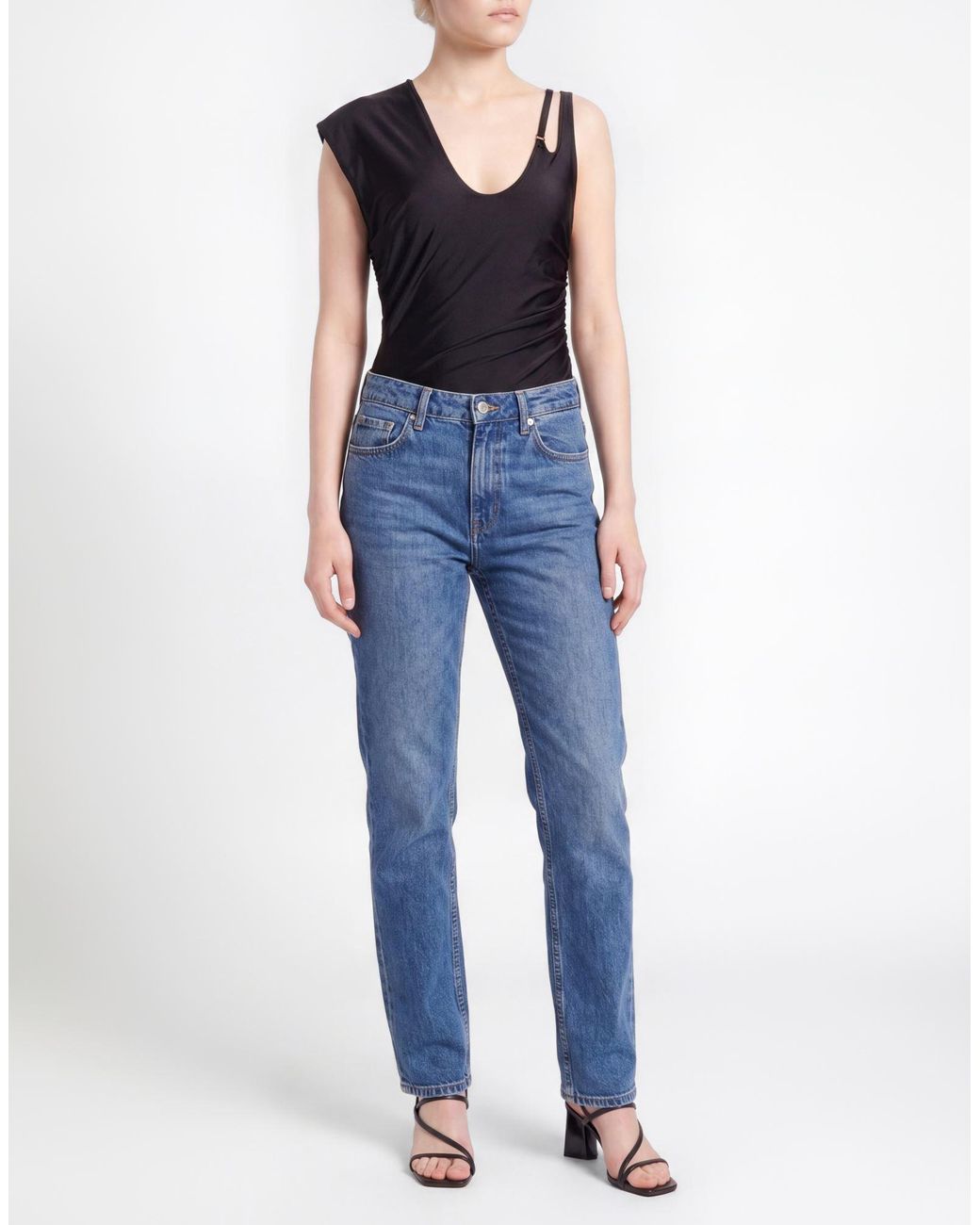 Mugler Blue Bodysuit
