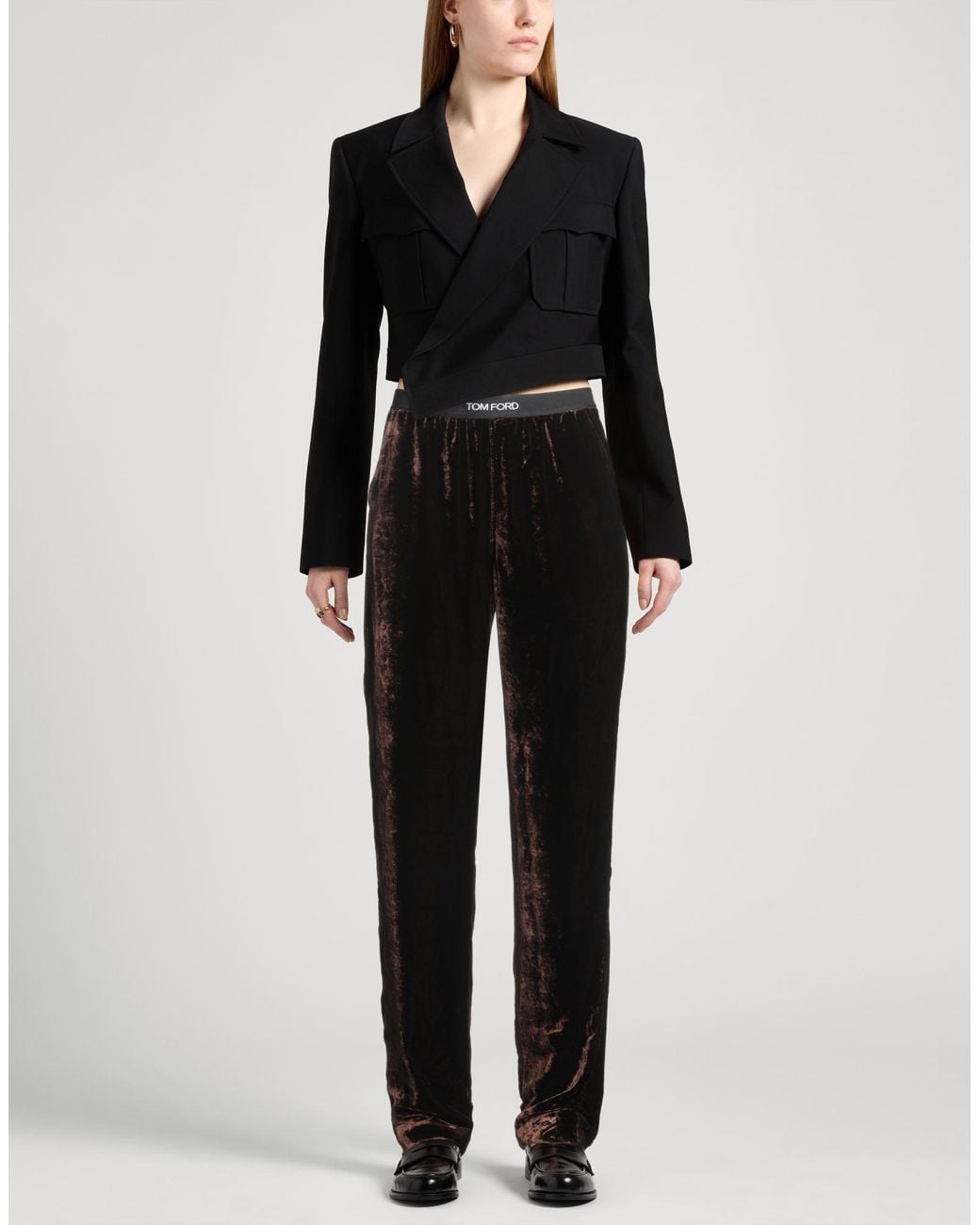 Tom Ford Black Pants Viscose, Silk, Polyester, Elastane, Polyamide
