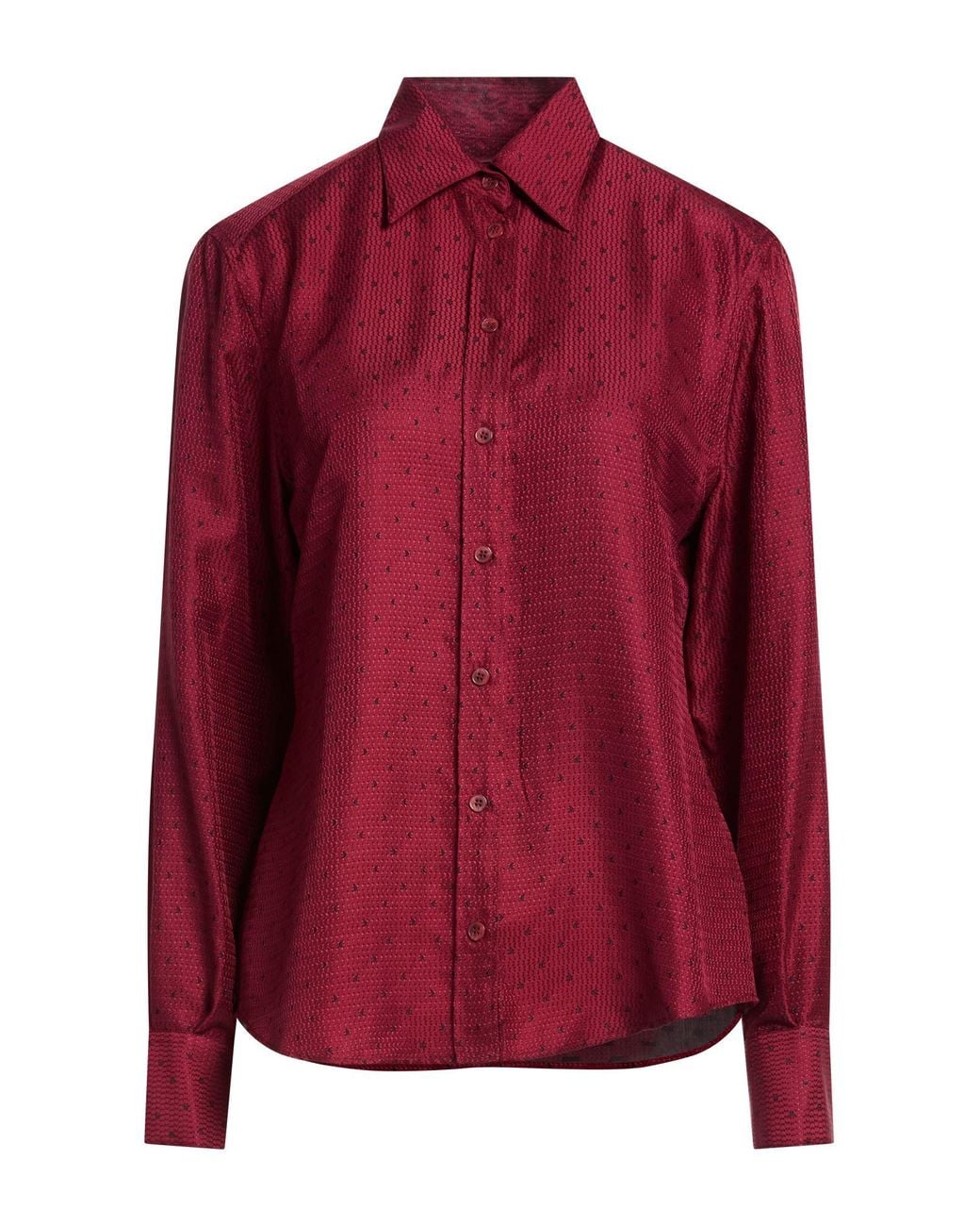 Dolce & Gabbana Red Burgundy Shirt Silk, Polyester