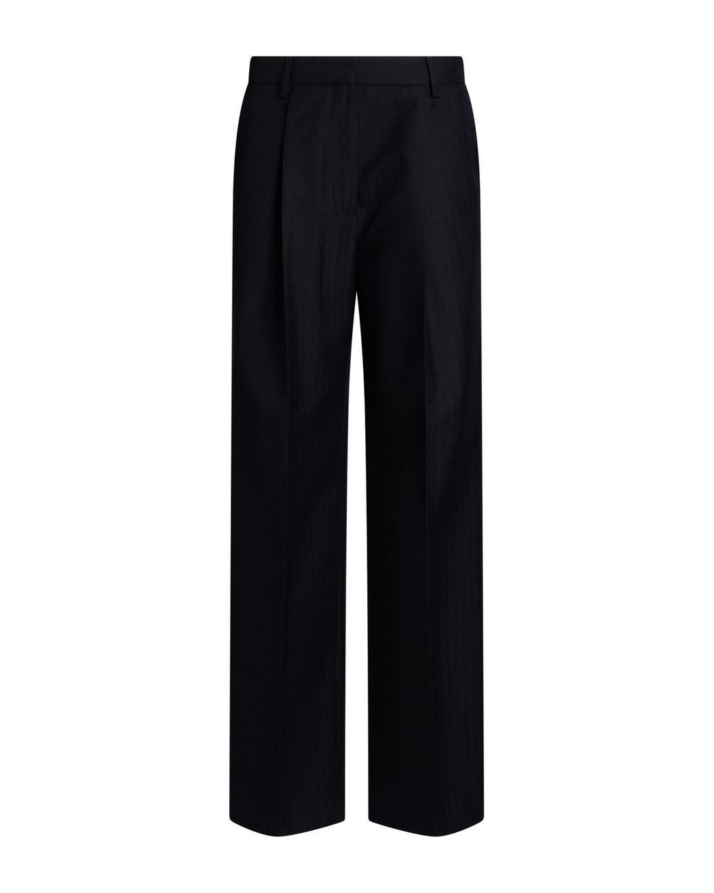 Dries Van Noten Blue Pants Wool