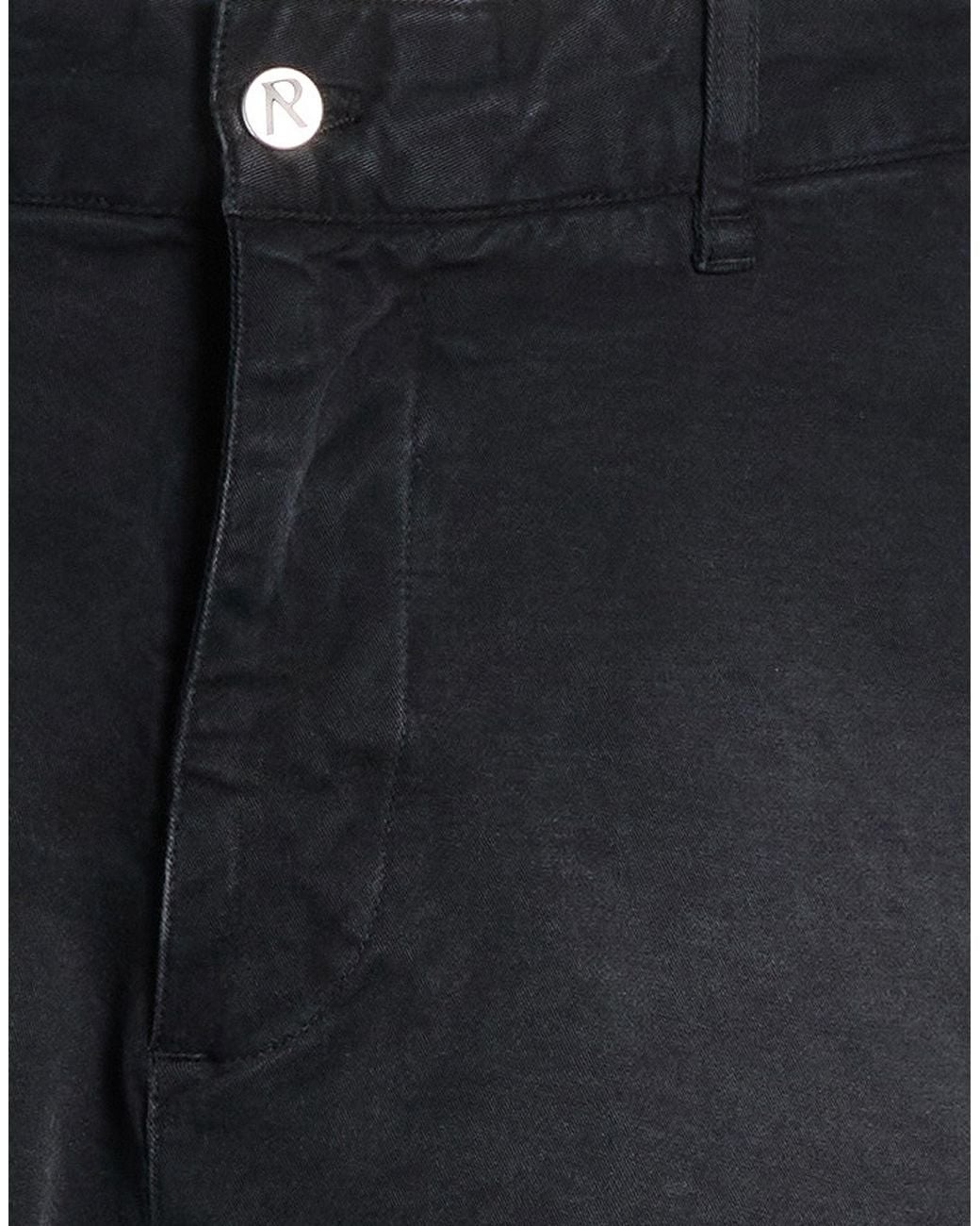 Represent Black Shorts & Bermuda Shorts Cotton, Elastane for men