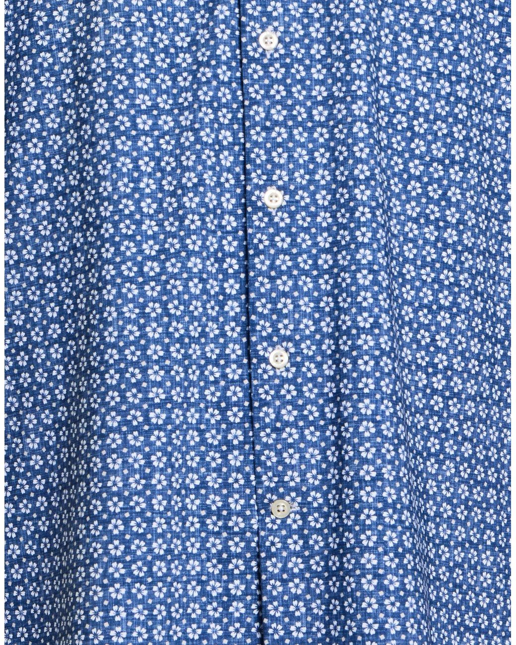 Ghirardelli Blue Shirt Polyamide, Elastane for men
