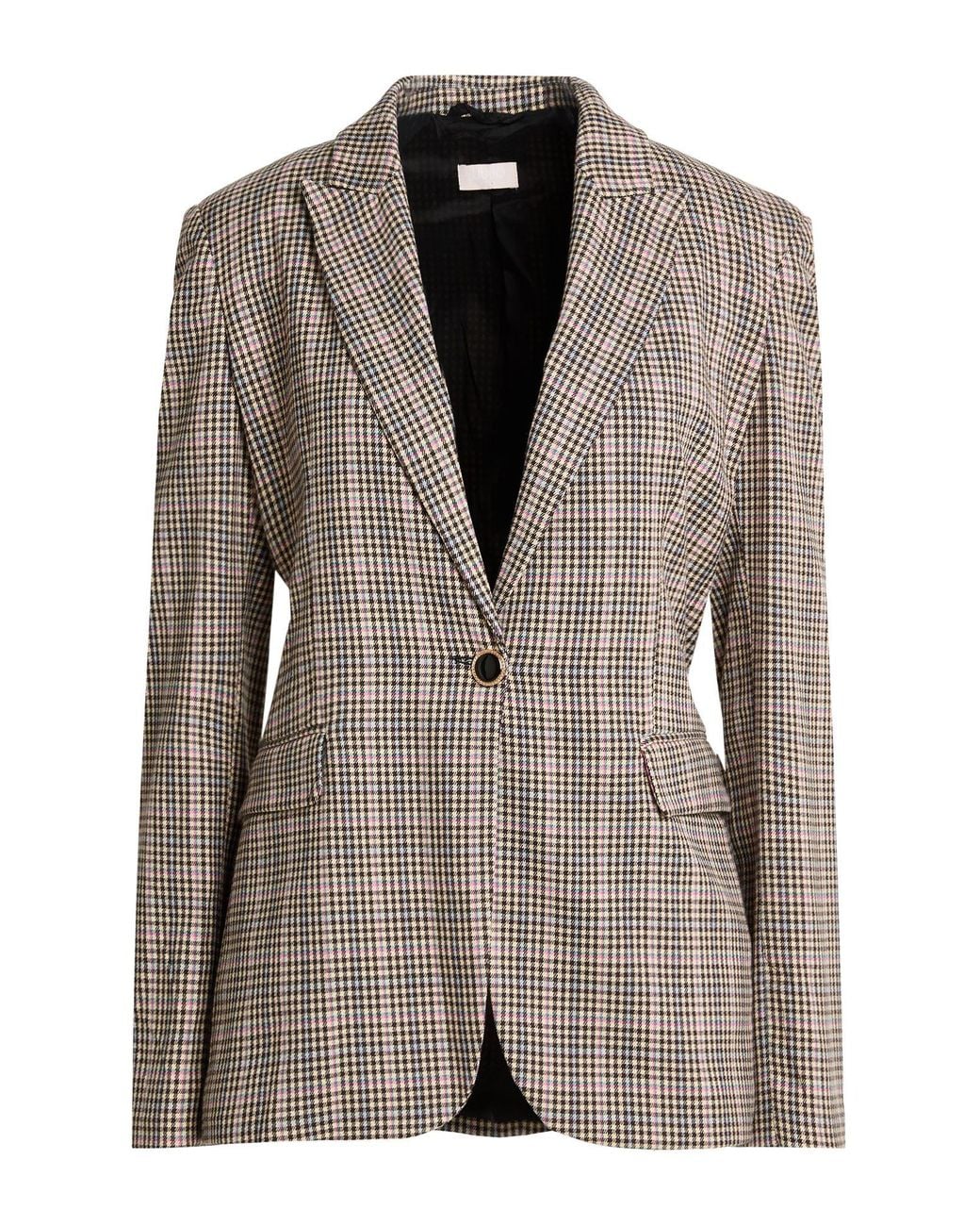 Liu Jo Brown Blazer Polyester, Viscose, Metallic Polyester, Elastane