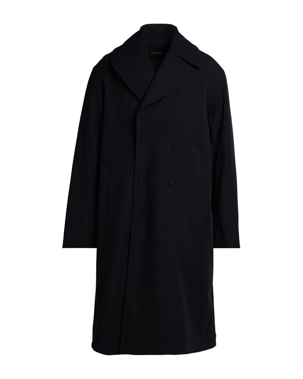 Emporio Armani Black Overcoat & Trench Coat for men