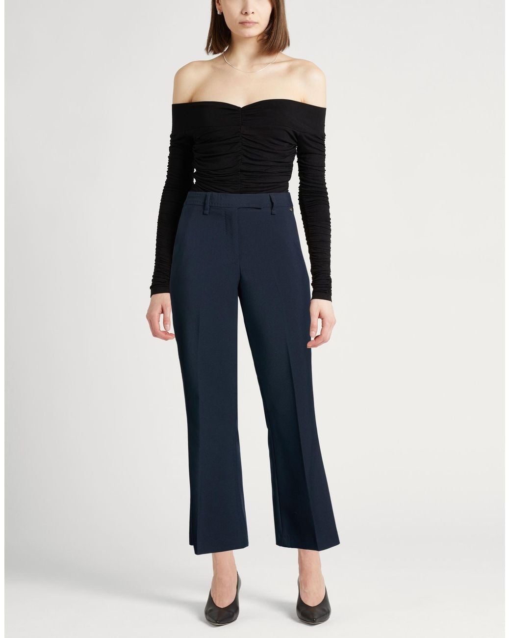 Liu Jo Blue Pants Polyester, Viscose, Elastane
