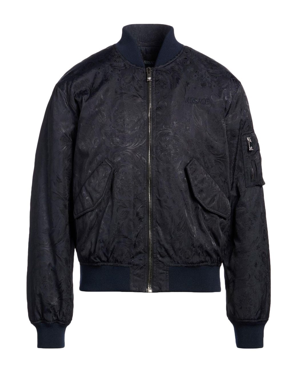 Versace Blue Jacket Polyamide, Viscose, Polyester, Cotton, Elastane for men