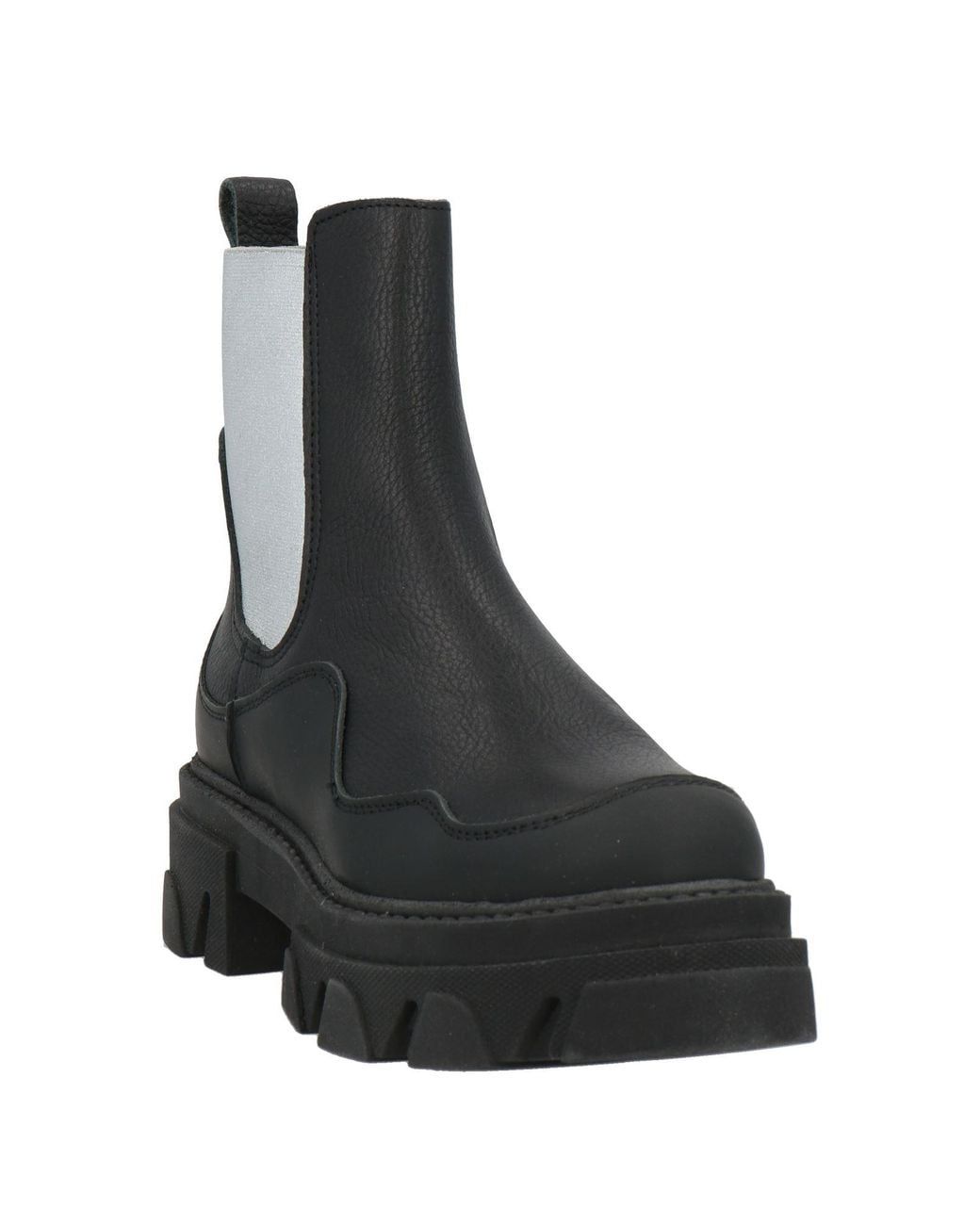 Steve Madden Black Ankle Boots Leather, Textile Fibers