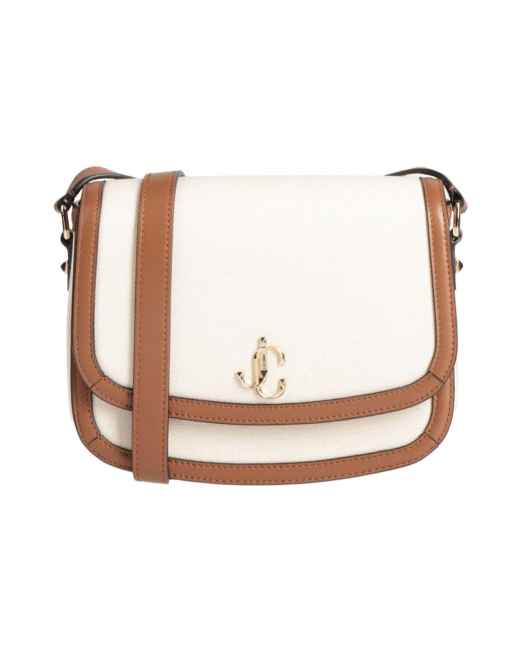 Jimmy Choo White Ivory Cross-Body Bag Textile Fibers