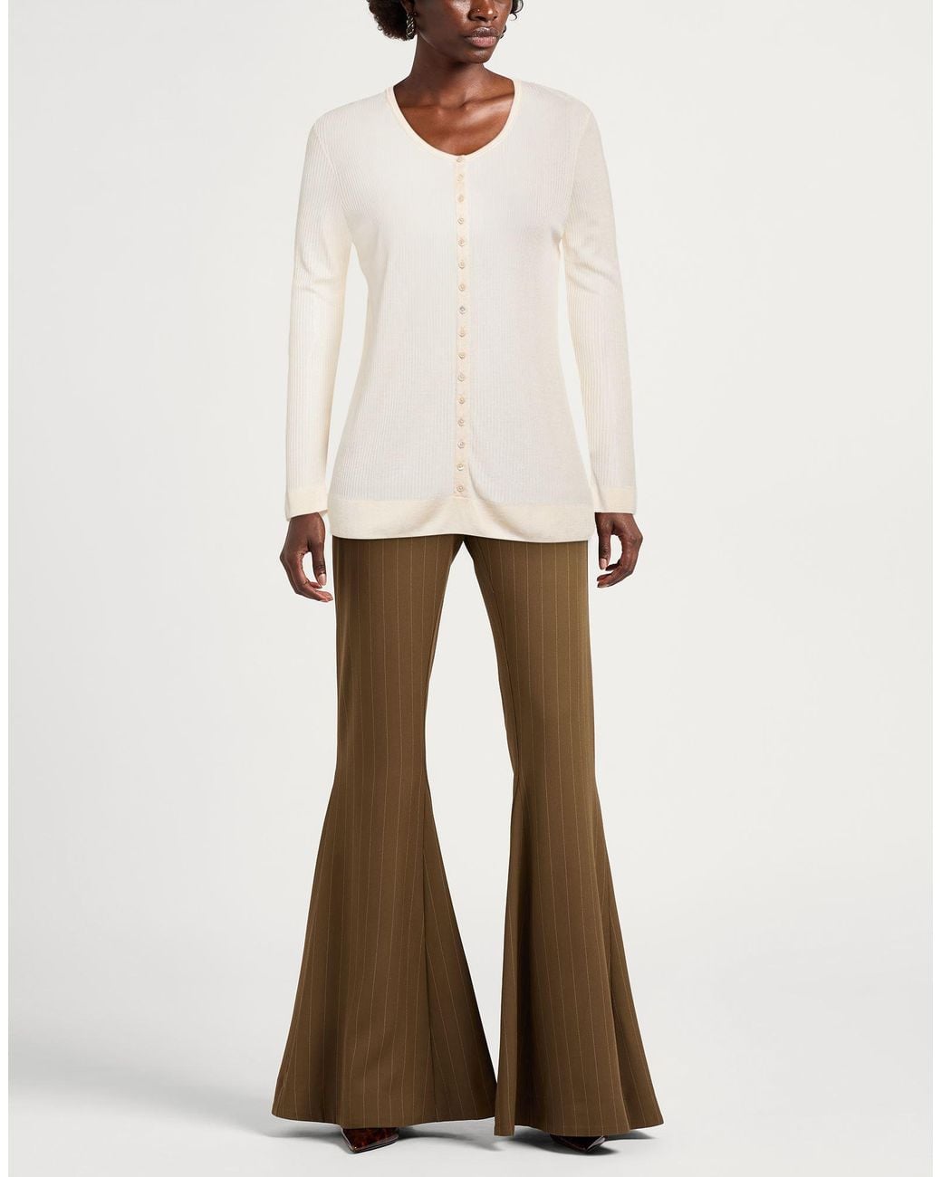 Lemaire White Cardigan Viscose, Silk