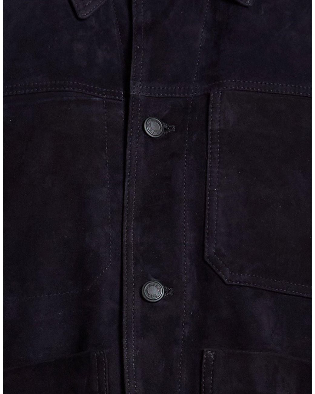Paul Smith Blue Midnight Jacket Leather for men