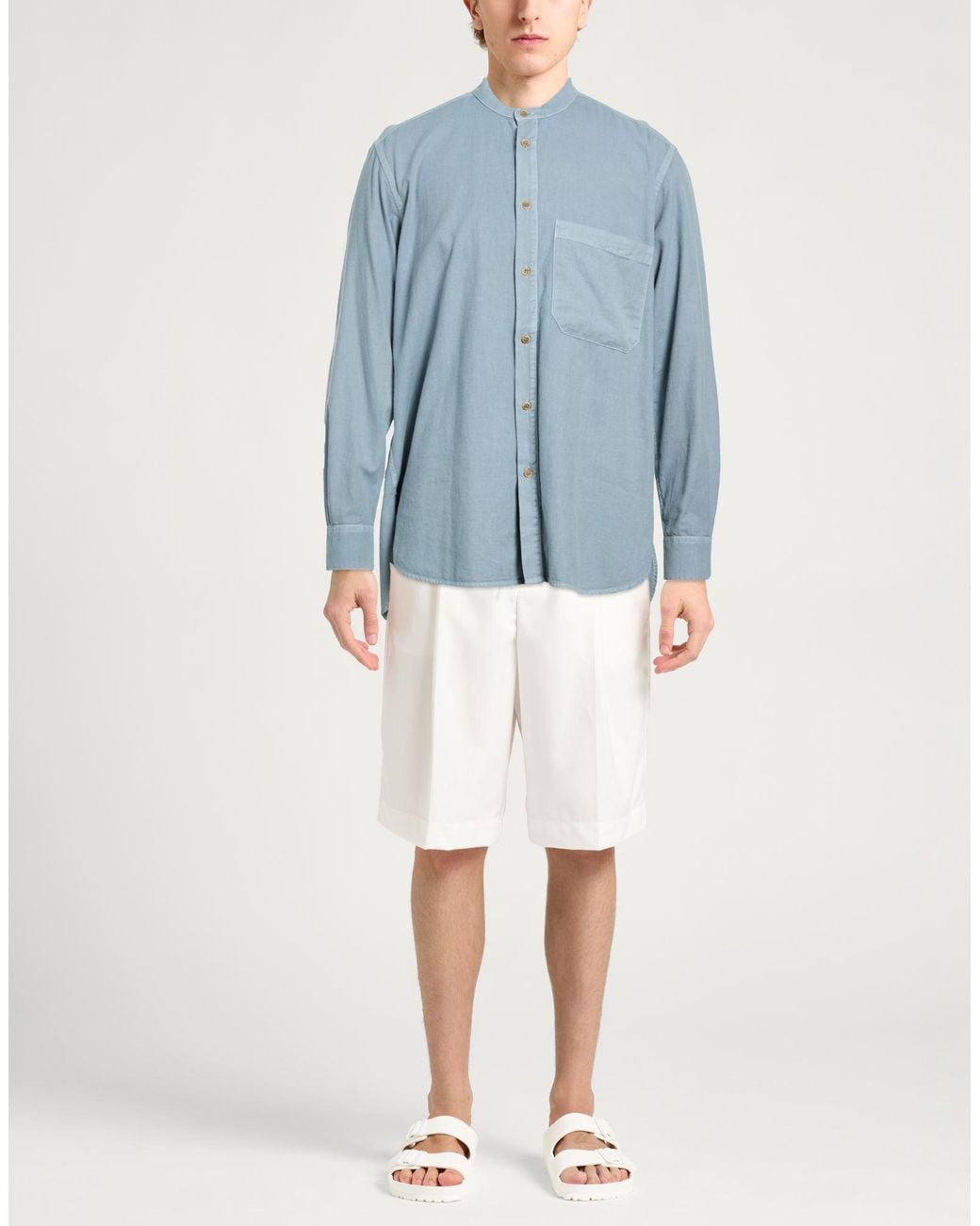 Barena Blue Shirt Cotton for men