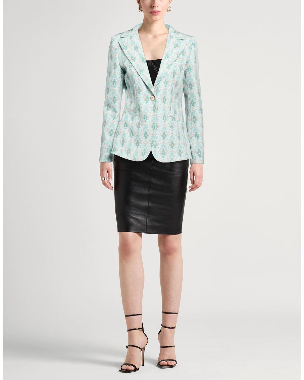 Yes Zee Blue Blazer Polyester, Elastane