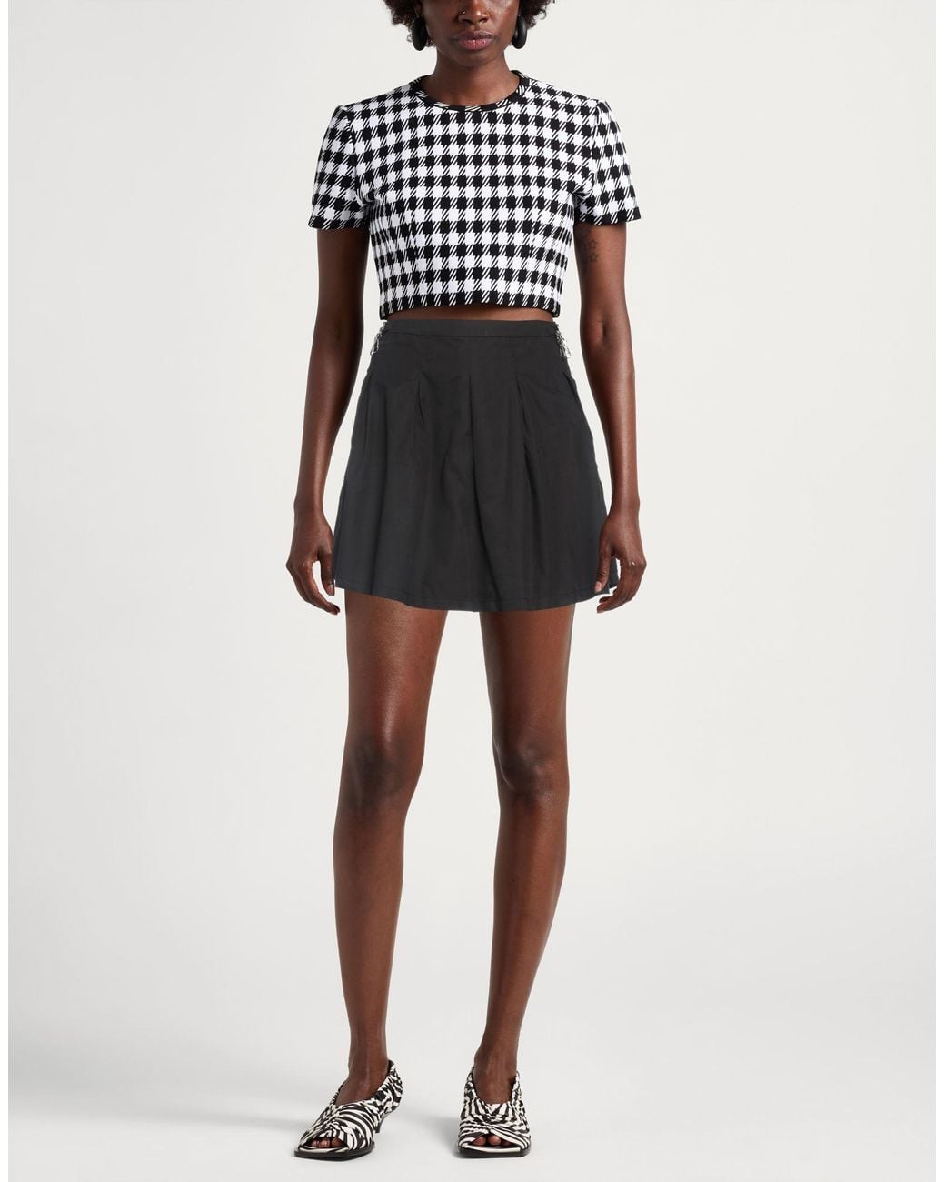 Our Legacy Black Mini Skirt Cotton, Cupro