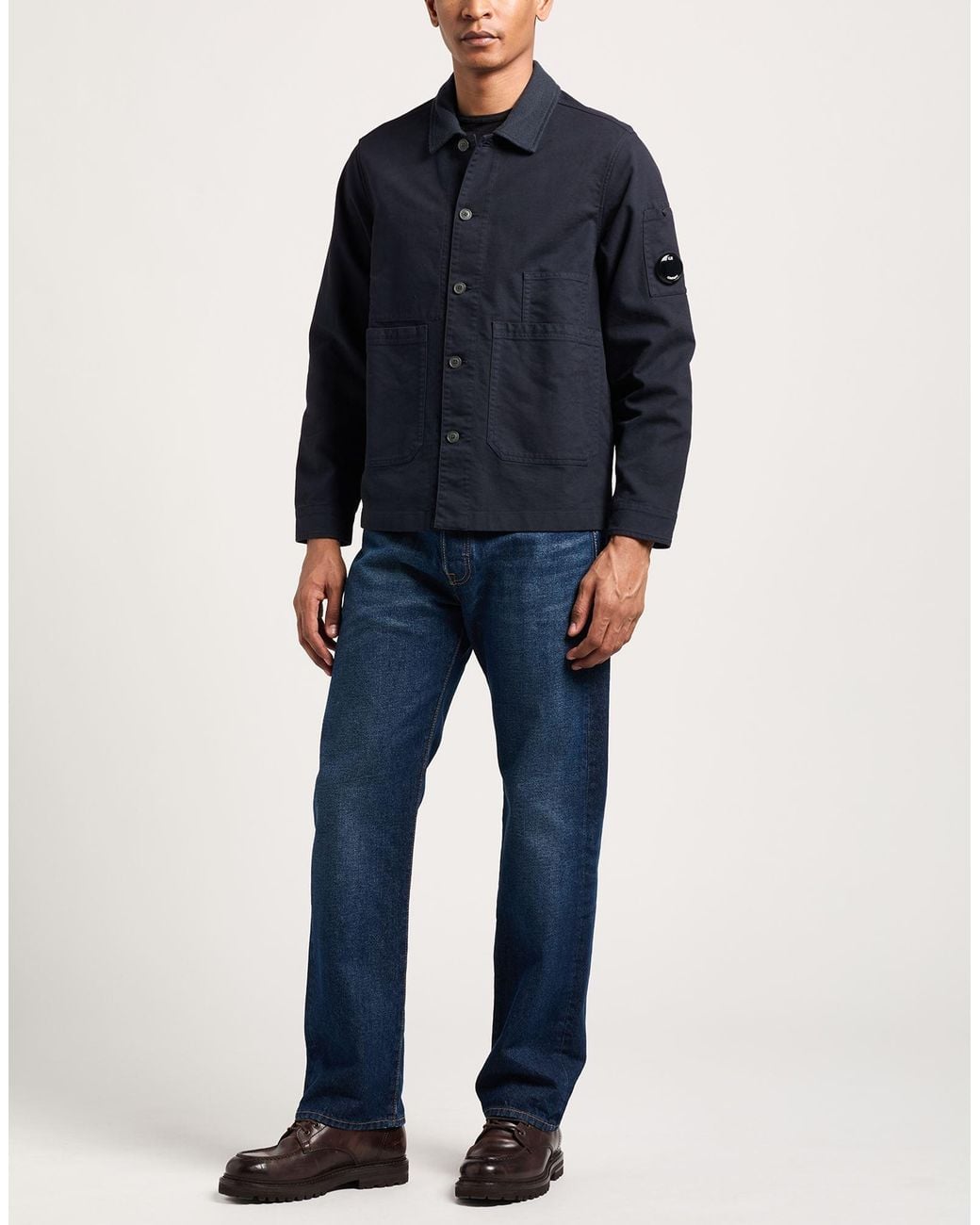 C P Company Blue Midnight Jacket Cotton, Polyamide, Elastane for men