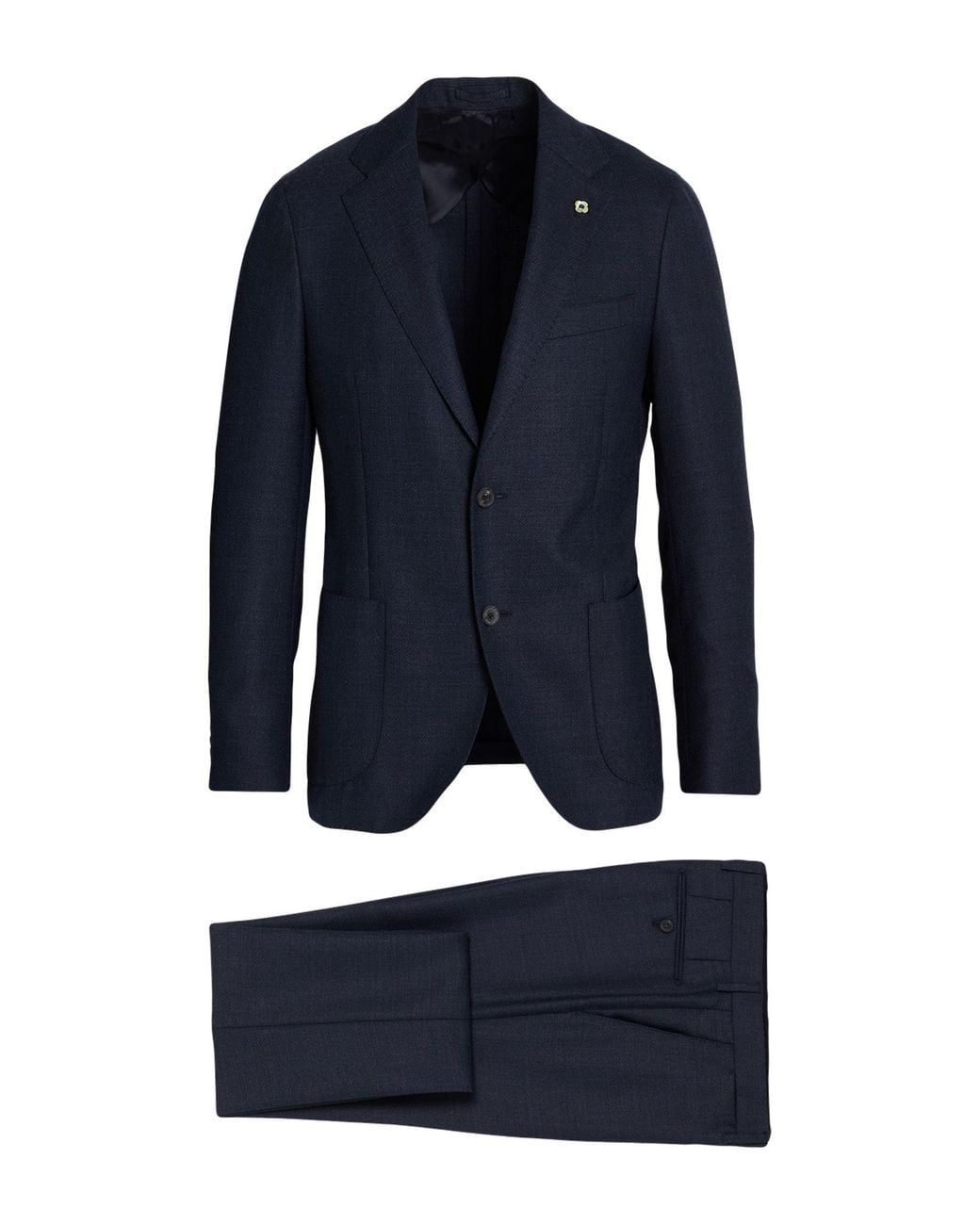 Lardini Blue Suit Polyester, Wool for men