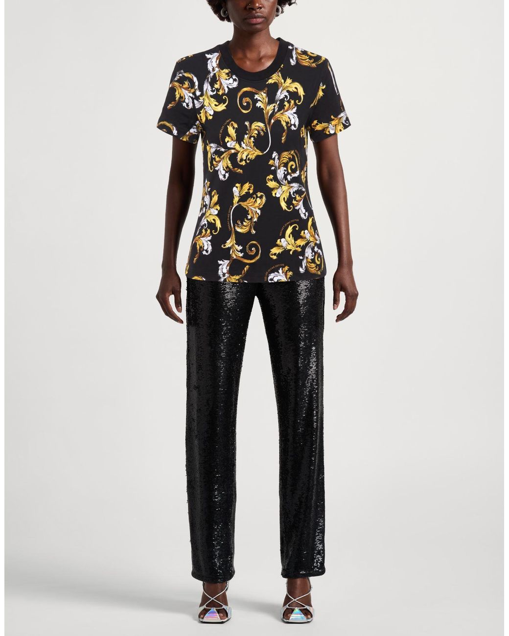 Versace Jeans Couture Black T-Shirt Cotton