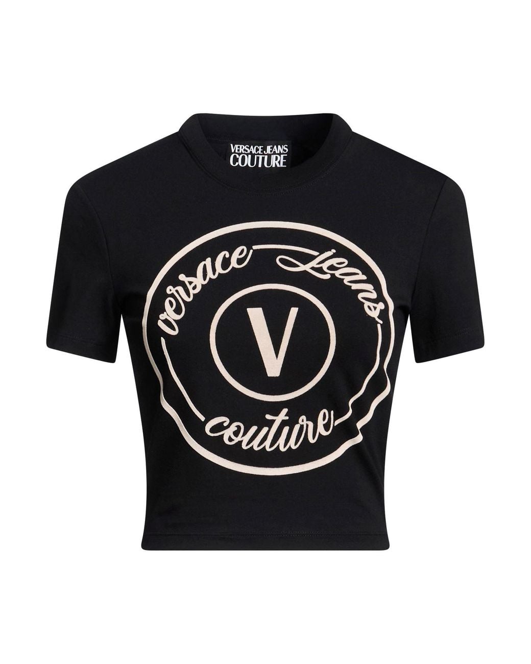 Versace Jeans Couture Black T-Shirt Cotton, Elastane
