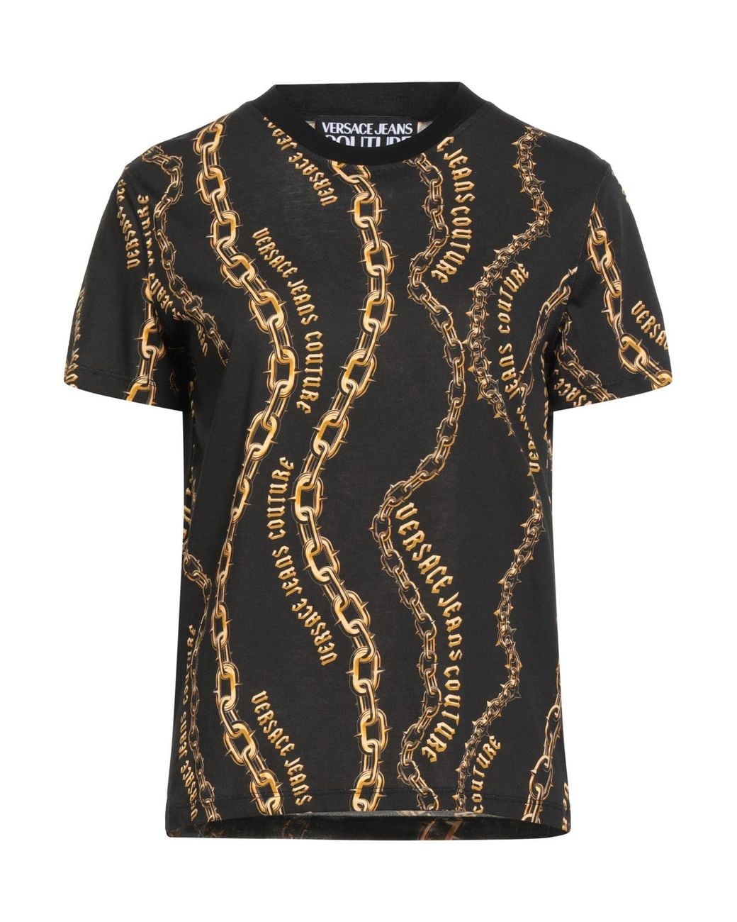 Versace Jeans Couture Black T-Shirt Cotton