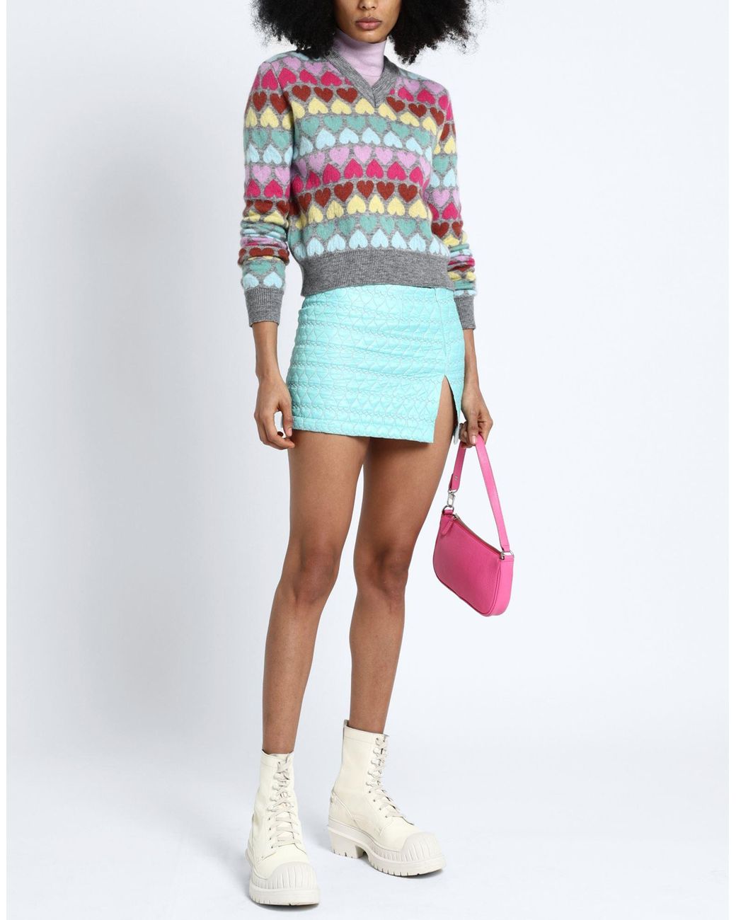 Marco Rambaldi Blue Mini Skirt