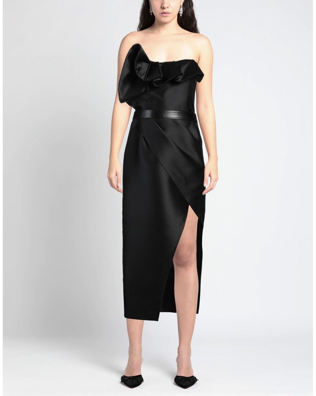 SIMONA CORSELLINI Black Midi Dress