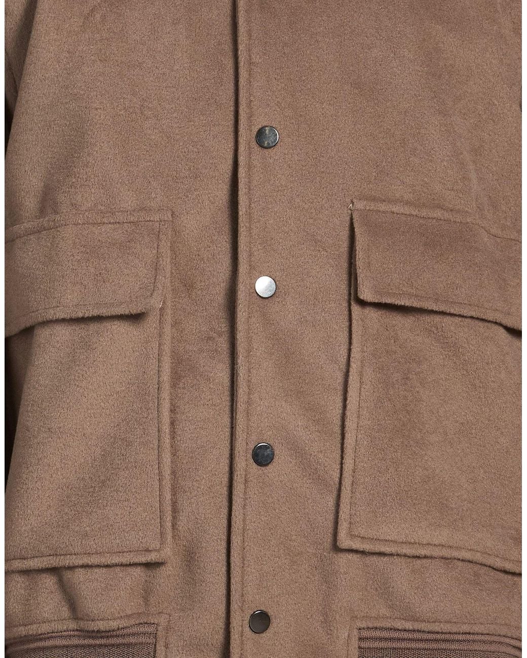 Gaelle Paris Brown Jacket Polyester, Wool for men