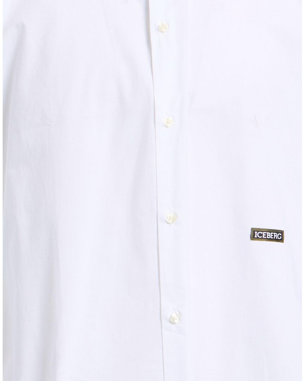 Iceberg White Shirt Cotton, Elastane for men